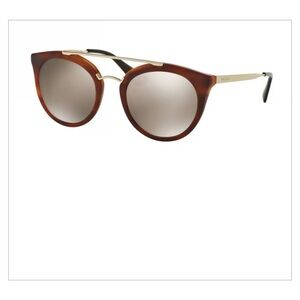 Prada Gold and Brown Sunglasses with Timeless Design